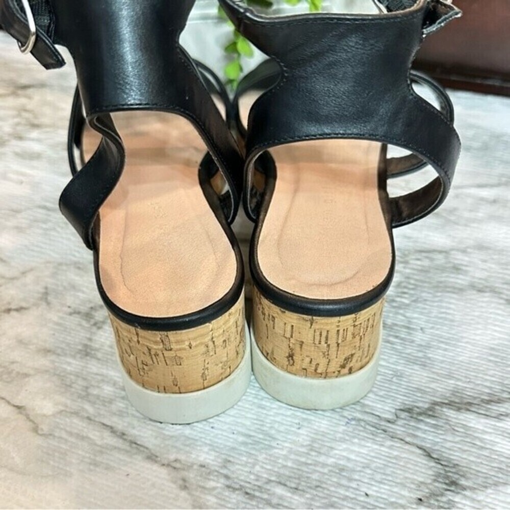 Madden Girl Black Salina Cork Look Wedge FlatForm Sporty Sandal Sz 9 - Picture 10 of 16